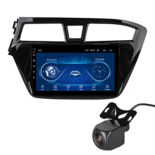 GLXQIJ Android 10 Autoradio für Hyundai I20 2015-2018 GPS Radio Bluetooth WiFi Mirror Link Rück-/FM/USB/SD/Lenkradkontrolle/SWC, Mit Rückfahrkamera,1+16G