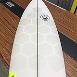 AQUBONA Hexagon Clear Surf Traction Grip Traktion Pad Semi Clear Deck Pad for Surfboard (D)