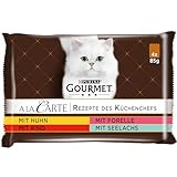 Gourmet PURINA GOURMET A la Carte Katzenfutter nass, Sorten-Mix, 12er Pack (12 x 4 Beutel à 85g)