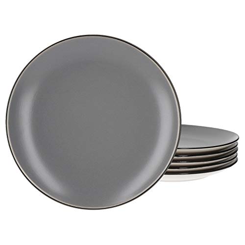 Van Well Set of 6 Dinner Plates Campo Grey | Diameter 27 cm | 6 People | Dinner Plates | Large Dinner Plates | Gastro | Elegant Ceramic Crockery