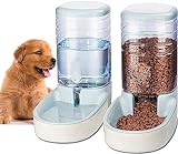 Edipets, Automatischer Futterspender Katze, Hunde, 2 Einheiten, 3.8L, Futter- und Wasserspender für Haustiere (Grau)