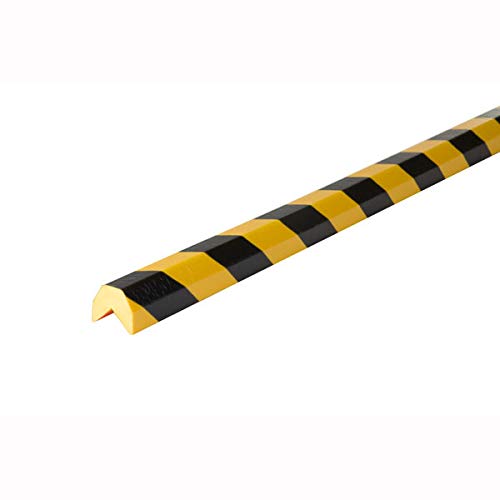 Betriebsausstattung24® Eckschutzprofil Typ AA | gelb/schwarz | selbstklebend | Länge: 1,0 m