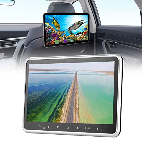 Wnesy Auto-Kopfstützen-TV, Auto-Kopfstützen-Monitor, 1080P, ultradünn, universell, 16: 9, 10,1 Zoll, für Auto-Video-Audio-Wiedergabe, unterstützt FM-Audio