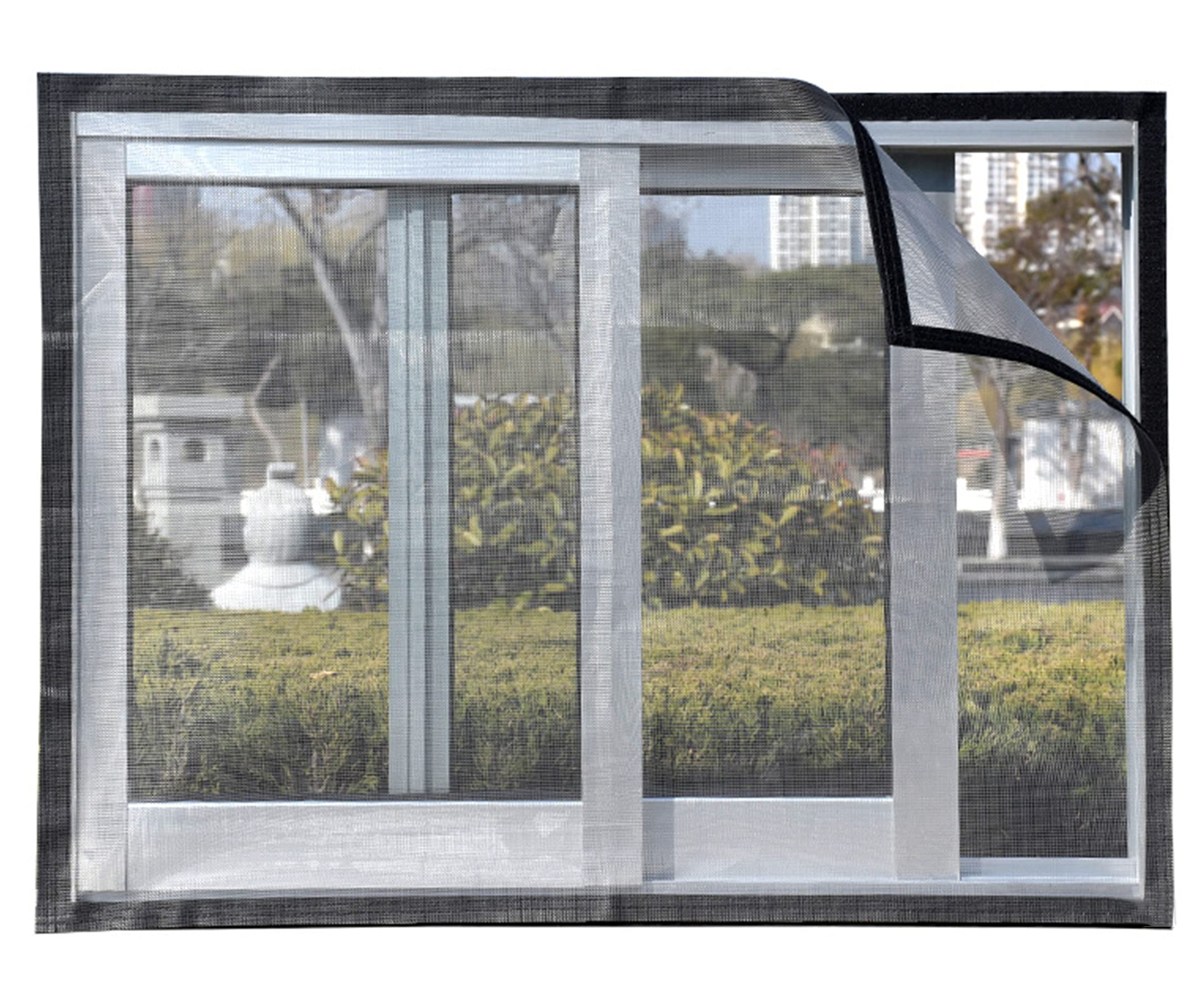 Katzennetz Sicherheitsnetz Anti Mückengitter Fenster Selbstklebend Fenster Fliegengitter Netz für Insekten Zuschneidbar Waschbar Atmungsaktiv