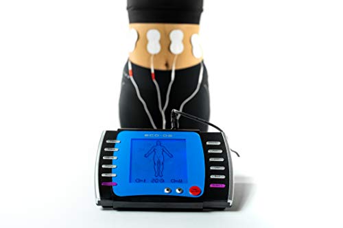 ECODE Digitaler Elektrostimulator TENS-Massagegerät, Doppelkanal, EMS, 4 Elektroden, Total Muscle Strengthening, Auto-Programme ECO-309