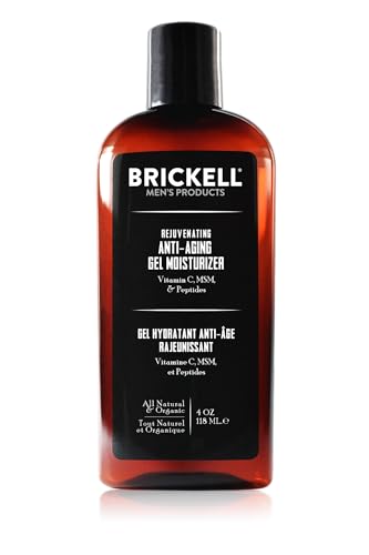 Brickell Men's Verjüngende Anti-Aging-Gel-Feuchtigkeitscreme für Männer, Natürlich und Biologisch, Schnell Einziehende Feuchtigkeitscreme, Reduziert Feine Linien und Falten (Duftend, 118 ml)