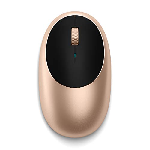 SATECHI Aluminium M1 Bluetooth Maus mit wiederaufladbarem Typ C-Anschluss - Kompatibel mit Mac Mini, iMac Pro/iMac, MacBook Pro/Air, iPad 2019, iPad 2018 Pro (Gold)