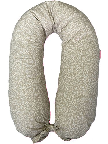 Merrymama Stillkissen/Schwangerschaftskissen, Futter mit Schnürung, 190 cm (gefüllt mit feuerfesten Polystyrolkugeln) Provenzale Ecrù