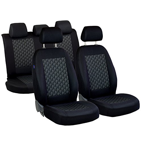 Fiesta Sitzbezüge - 1 Set - Farbe Premium Schwarz Effekt 3D