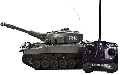 Hochwertiger Panzer mit Fernsteuerung (Dunkelgrün) Geniale Sound- und Lichteffekte - HighTech RC Spielzeug mit Fernbedienung ohne Schussfunktion ferngesteuert