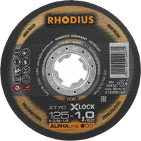 RHODIUS extra dünne INOX Trennscheiben Metall XT70 X-LOCK Ø 125 x 1,0 mm für Winkelschleifer Metalltrennscheibe 25 Stück