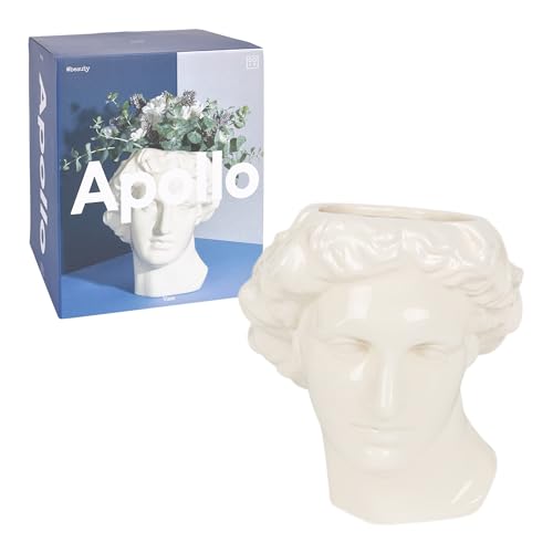 Vase Apollo von DOIY, weiß, Keramikvase im Design des Gottes Apollo