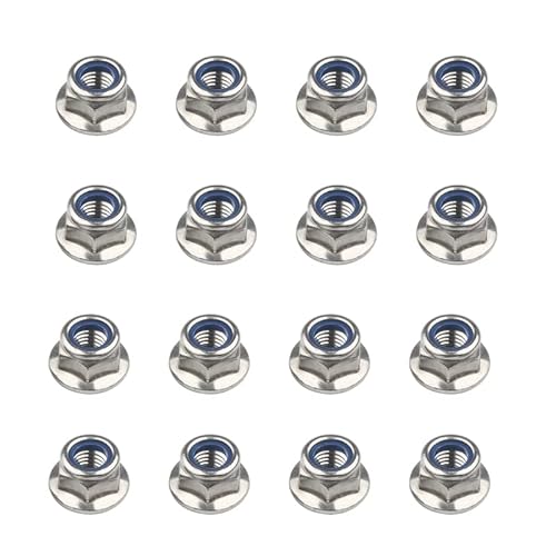 Zubehör für Drohnen 16pcs for M5 Aluminiummotorschraube Nylon Self Lock Flanschmutter einsetzen CW for RC FPV Renndrohne 2204 2205 2306 bürstenloser Motor (Color : 16 Pcs CW)