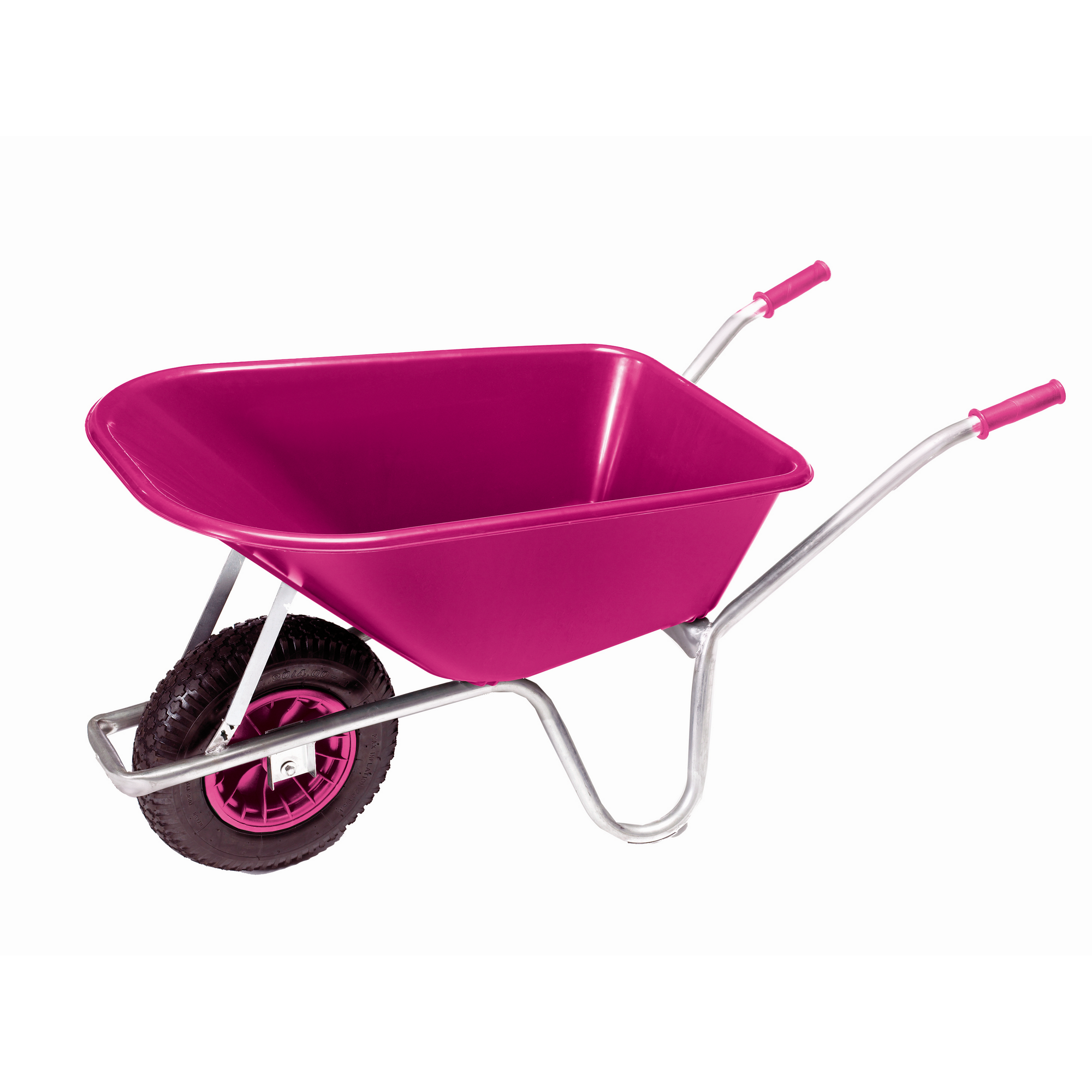 Pro-bau-tec Gartenschubkarre pink Stahl / Polypropylen 100 l