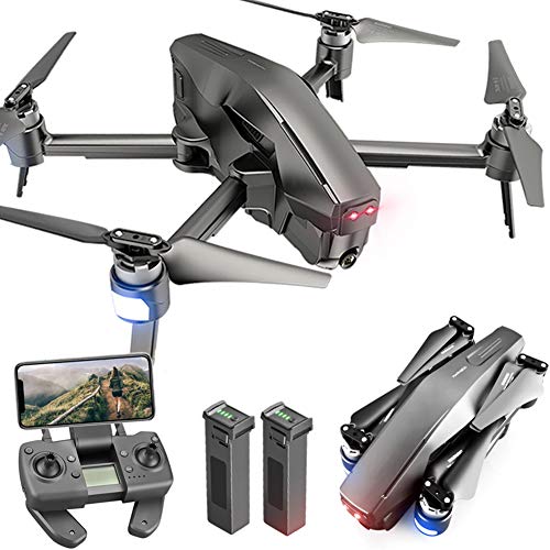 WEIFLY Drone 4K Quadcopter Live Video GPS Drohnen FPV Drone mit Kamera für Erwachsene Anfänger 30 Minuten Flugzeit Lange 2000mAh Batterie Brushless Motor (1 Extra-Batterie)