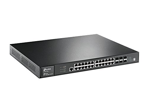 TP-LINK JetStream T3700G-28TQ - Switch - L3 - verwaltet - 24 x 10/100/1000 + 4 x Kombi-Gigabit-SFP + 2 x 10 Gigabit SFP+ - Desktop, an Rack montierbar