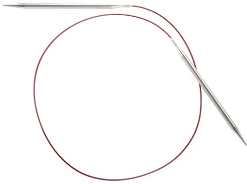 ChiaoGoo CG7032-19 Circular Knitting Needle, Silver, Red, One Size