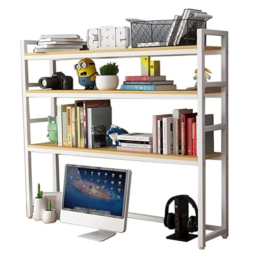 Kamnik Desktop-Bücherregal für Computer – 3-stufiges, verstellbares Schreibtisch-Bücherregal, Organizer-Rack, Desktop-Bücherregal, Aufbewahrungsregal, Metall-Arbeitsplatten-Stall-Bücherregal, für Z
