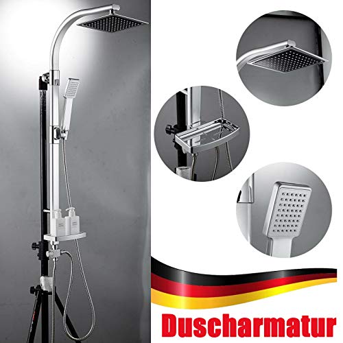 Duschset Duscharmatur Duschsystem mit Regendusche und Duschkopf Handbrause für Badezimmer Kupfer Dusche Einfache Installation