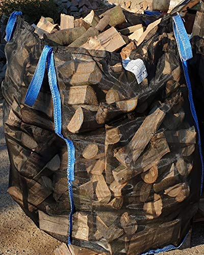 3 x Hochwertiger Big Bag für Holz mit Sternenboden * speziell für Brennholz * Woodbag, Holzbag, Brennholzsack * 100x100x120cm * voll Netzgittergewebe * Holz trocknen + transportieren