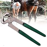 BDXZJ Hufzange, Hufzange für Pferde, Hufschuh Hufschmied Huf Werkzeug Zange, Professionelle Pferde Schneiden Horse Equine Farriers Cutter Griffmesser Werkzeuge, Grün