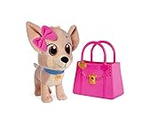Simba 105890020 - ChiChi Love Best Friends Forever, Youtube Serie Plüschhund in Hot-Pinker Vinyl Handtasche, 20cm Kuschelhund, ab 3 Jahren