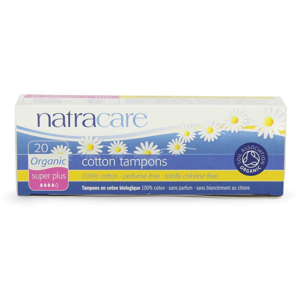 Natracare 100% Organic Cotton Tampons - Super Plus - 20 Pack