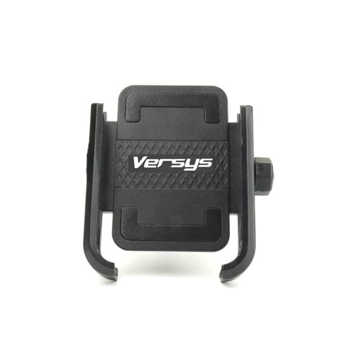 GUODIBAIHUO Ständer Für Mobiltelefone Motorrad Handy Halter GPS Ständer Halterung Für Kawasaki VERSYS Versys650 Versys1000 Versys-X300 2024 (Farbe : Black Handle Bar, Größe : 1)