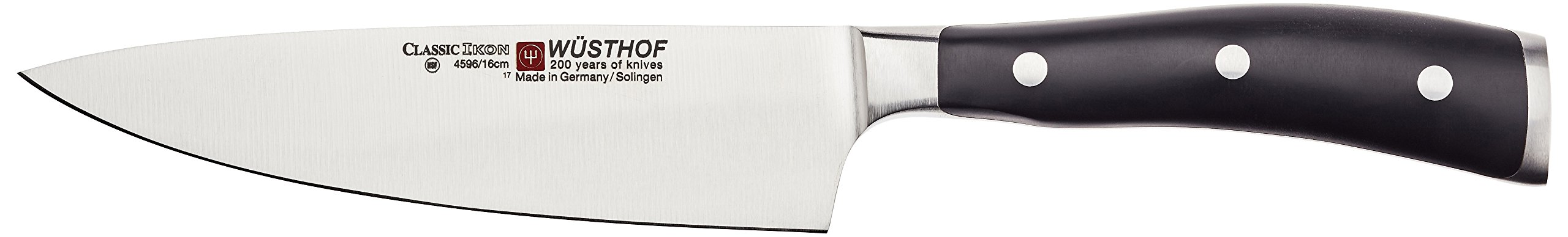WÜSTHOF Kochmesser 16 cm Klinge, Classic Ikon (4596-7/16), Scharfes Küchenmesser, optimale Balance durch Doppelkropf