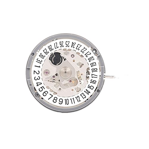 NERTOEE NH35/NH35A Uhrwerk 6 Uhr Kalender Hochpräzises automatisches mechanisches Uhrwerk Ersatz für Herren, silber