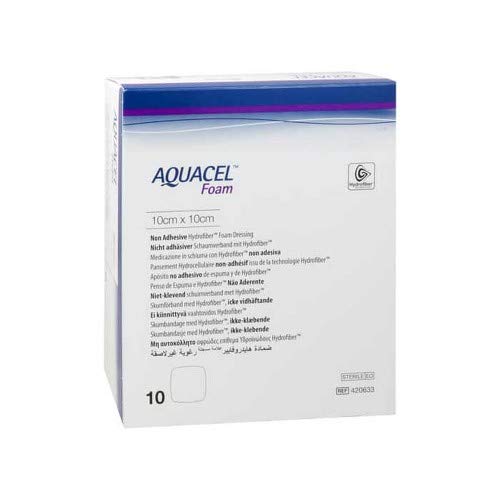 AQUACEL Foam nicht adhäsiv 10x10 cm Verband 10 St Verband