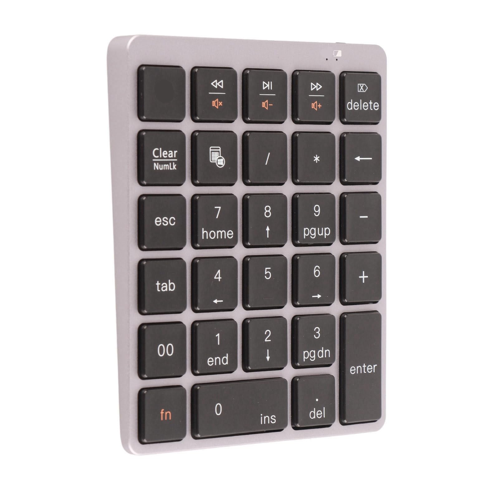 Dilwe Wireless Numeric Keypad, Bluetooth 3.0 Numpad, 28 Tasten Slim Zahlenblock, Tragbare Finanzbuchhaltung Zahlentastatur für Laptop, Desktop-Computer, PC