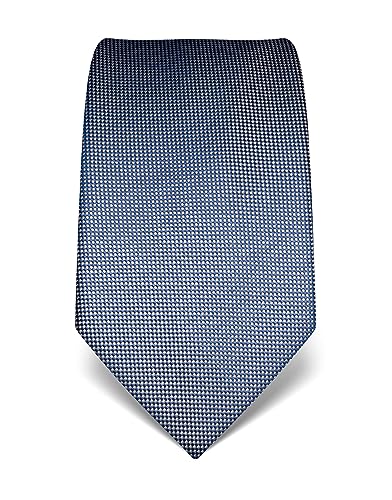 Vincenzo Boretti Herren Krawatte reine Seide strukturiert edel Männer-Design zum Hemd mit Anzug für Business Hochzeit 8 cm schmal / breit graublau