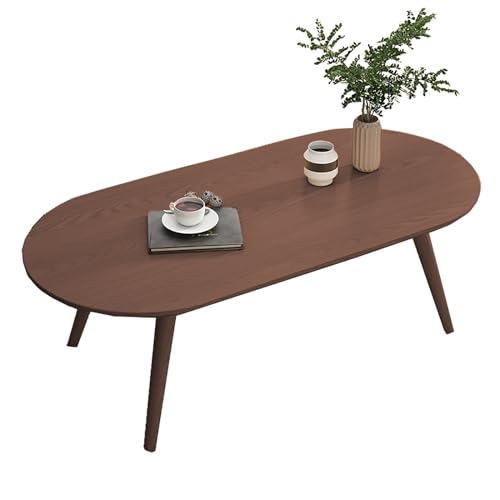 GJ Ovaler Couchtisch aus Holz/Wohnzimmertisch/Kleiner Tisch/Haushalts-Esstisch/Tische for Schlafzimmer, Büro, japanischer multifunktionaler Beistelltisch (Color : B, Size : 120x60x45cm)