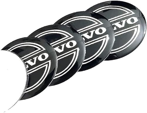 4 Stück Nabendeckel/Aufkleber Nabenkappen für Volvo 56mm Felgen Radnaben Felgendeckel Felgenkappen Auto Zubehör