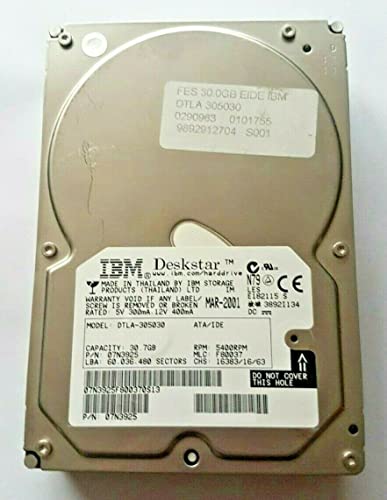 Festplatte 30.7 GB IDE DTLA-305030 P-ATA 5400rpm HDD 3,5" interne