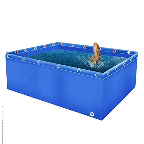 Fischteich-Aquarium-Pool, PVC-Leinen-Teiche mit Ablassventil, temporärer Fäkalientank für Salzwasserfische, 0,5-mm-Planen-Wasserspeicherpool für schwimmende Koi-Fischschildkröten