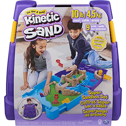 Kinetic Sand Super Sandbox - mit 4,5 kg original Kinetic Sand für Indoor-Sandspiel