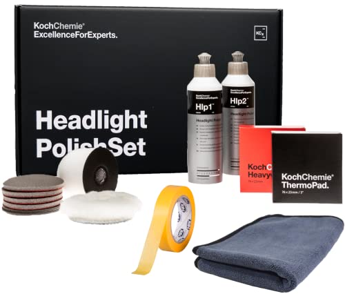 ADVANTUSE Scheinwerferset - Koch Chemie Headlight Polish Set - Scheinwerfer-Politur - Scheinwerfer Aufbereitung inkl. Zubehör