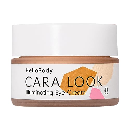 HelloBody Cara Look Augencreme – wacher Blick & Feuchtigkeitspflege – Reduziert Augenringe – Eye Cream mit Avocadoöl, Kakaobutter & Ceramid – 99,5% natürliche Inhaltsstoffe