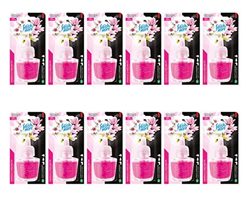 18x Fresh&More Nachfüllflakons Magnolie&Kirschblüte Für E-Duftstecker, 19ml