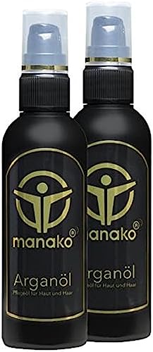 manako Arganöl (Hautöl/Massageöl), 2 x 100 ml Pumpfläschchen