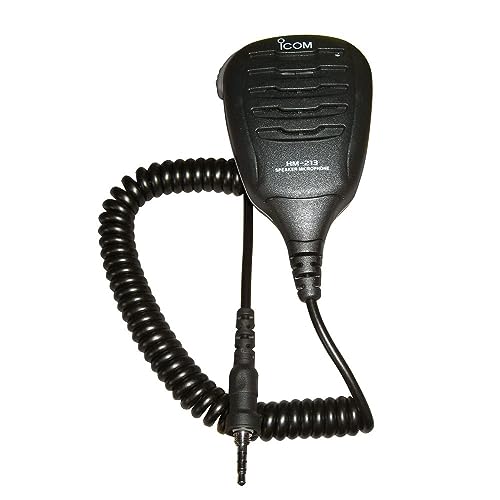 Icom HM-213 Schwimmende Lautsprecher/Mikrofon, wasserdicht, Schwarz, Einheitsgröße