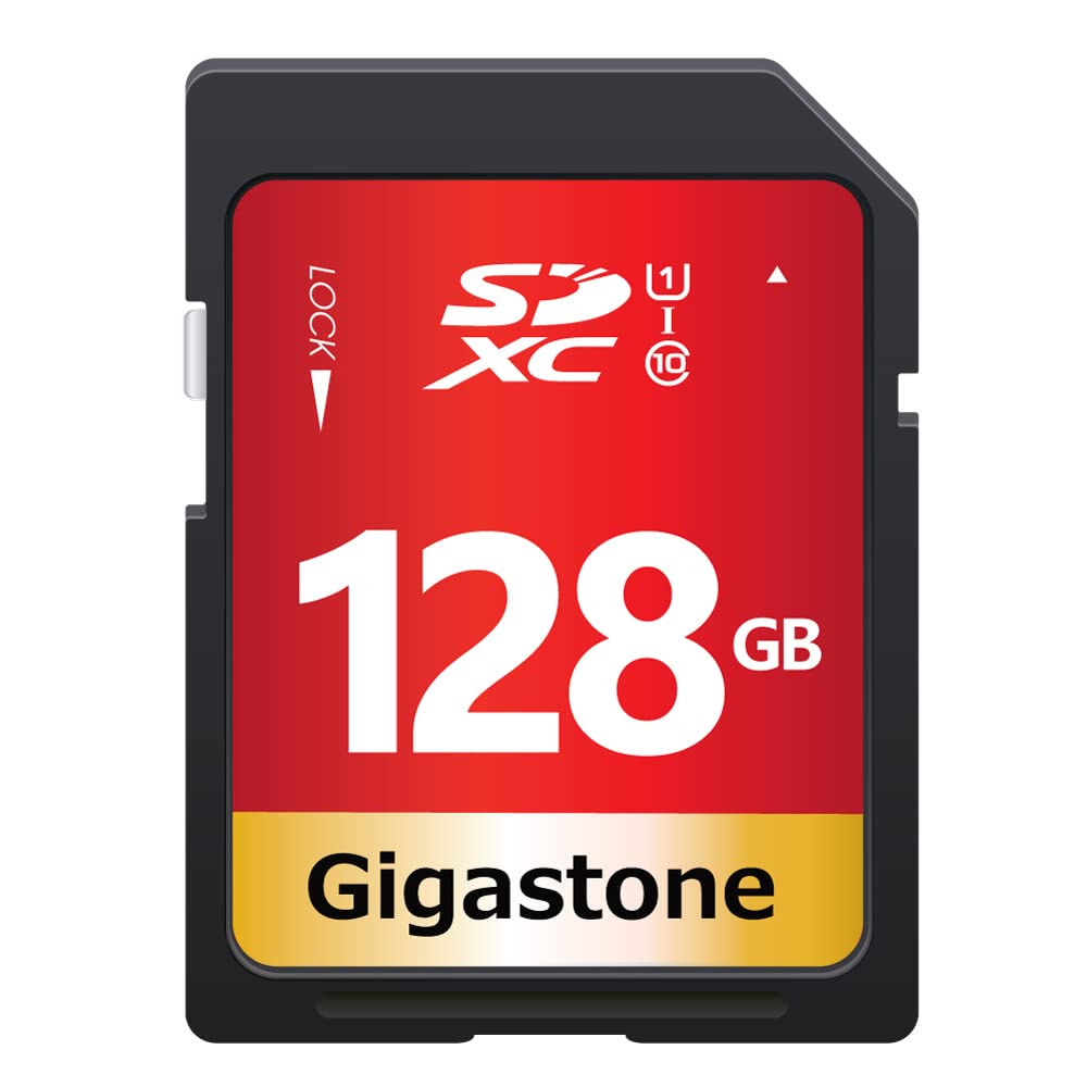 Gigastone 128GB SD Card UHS-I U1 Class 10 SDXC Memory Card High Speed Full HD Video Canon Nikon Sony Pentax Kodak Olympus Panasonic Digitalkamera