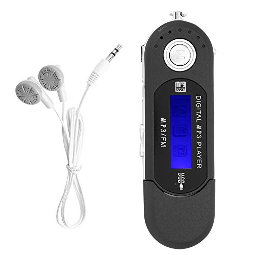 OKBY Digital Music Player - Tragbarer Musik-MP3-USB-Player mit LCD-Bildschirm FM-Radio Voice Recorder TF-Karte(schwarz)