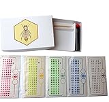 Germerott Bienentechnik Karten Garnitur mit Allen 5 Jahresfarben Zum Zeichnen und Markieren der Königin