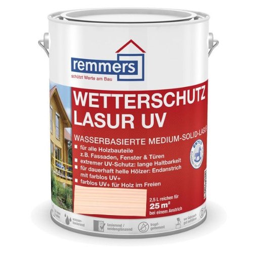 Remmers Wetterschutz-Lasur UV - weiß 2,5L
