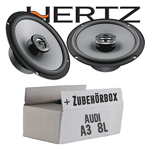 Lautsprecher Boxen Hertz X 165-16,5cm Koax Auto Einbauzubehör - Einbauset passend für Audi A3 8L Heck - justSOUND