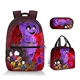 Smiling Critters Anime Backpack, Smiling Critters Series, Smiling Critters Lightweight Backpack, Meal Bag, Pencil Case, Backpack for Boys and Girls, Gifts for Men and Women