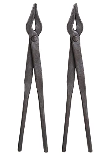 Paar handgeschmiedeter Sarwürkerzangen aus Stahl